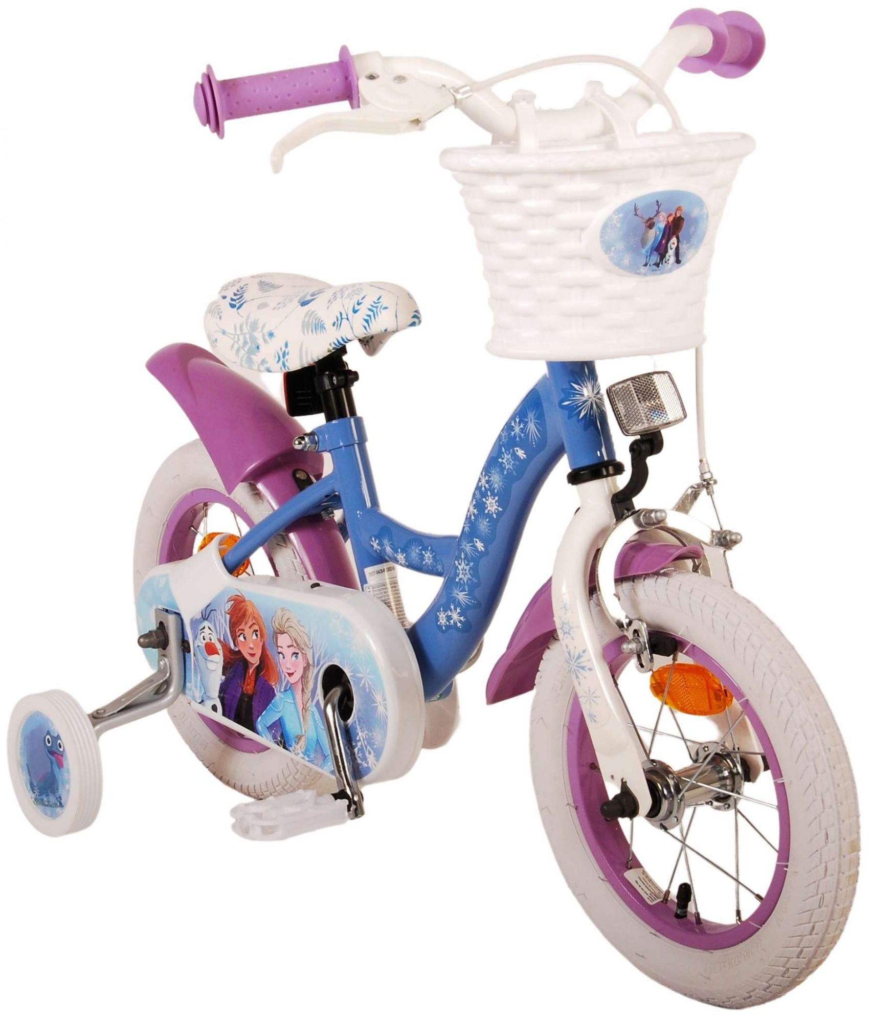 Disney Frost Barncykel 12 tum, Blå/Lila - Lilla Cykelbutiken