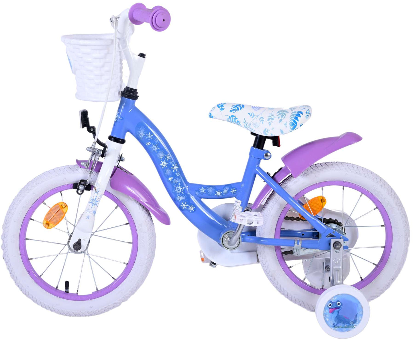 Disney Frozen Barncykel 14 tum, Blå/Lila - Lilla Cykelbutiken