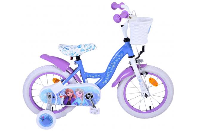 Disney Frozen Barncykel 14 tum, Blå/Lila - Lilla Cykelbutiken