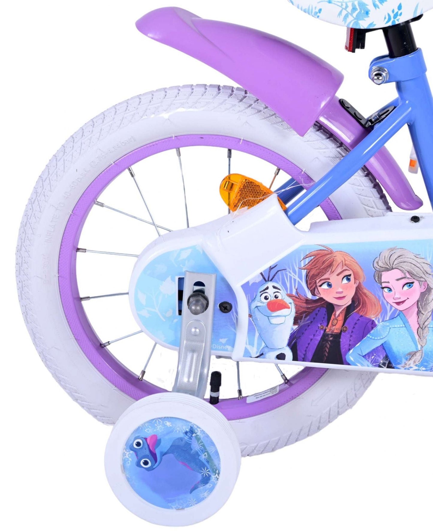 Disney Frozen Barncykel 14 tum, Blå/Lila - Lilla Cykelbutiken