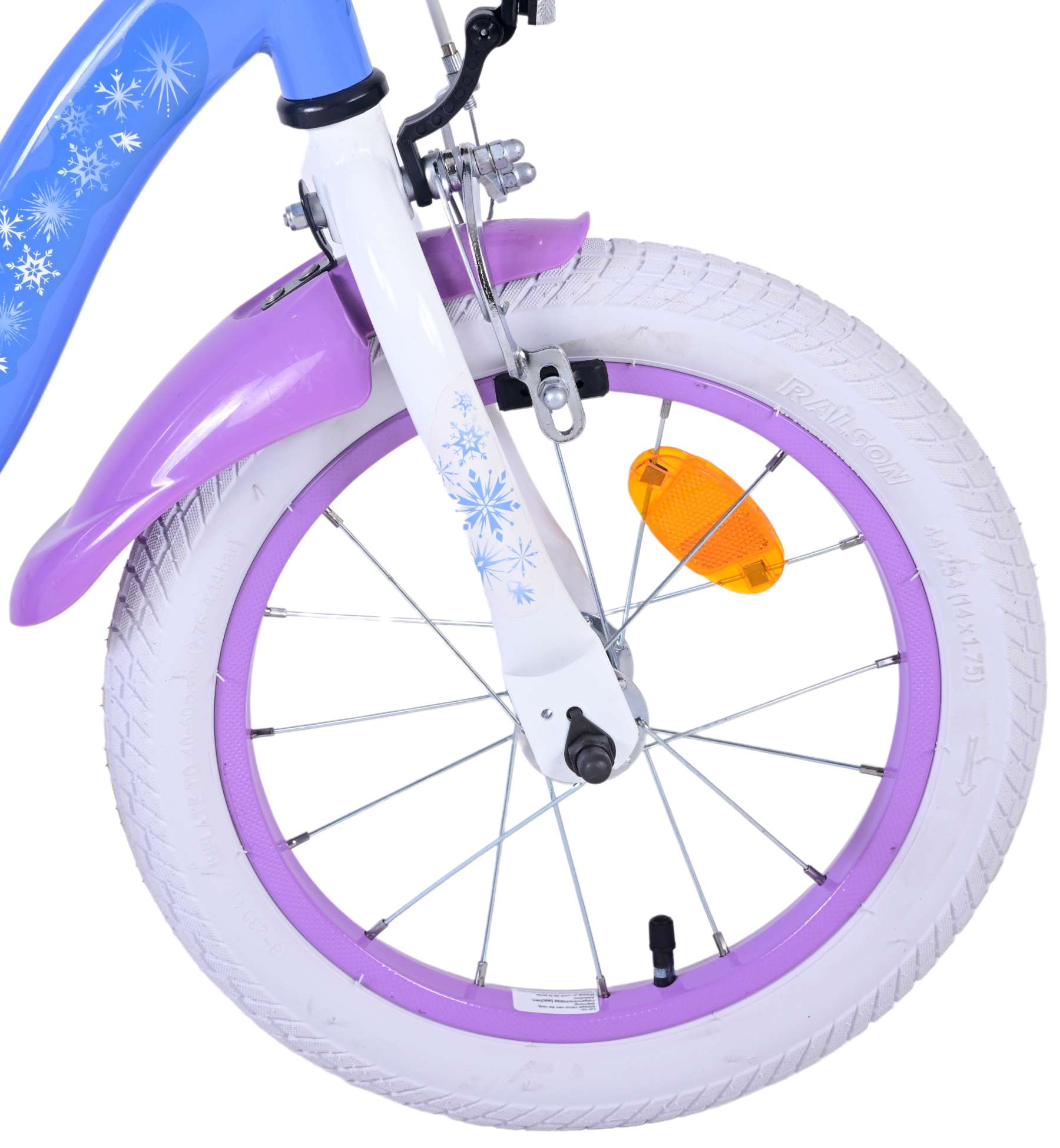 Disney Frozen Barncykel 14 tum, Blå/Lila - Lilla Cykelbutiken