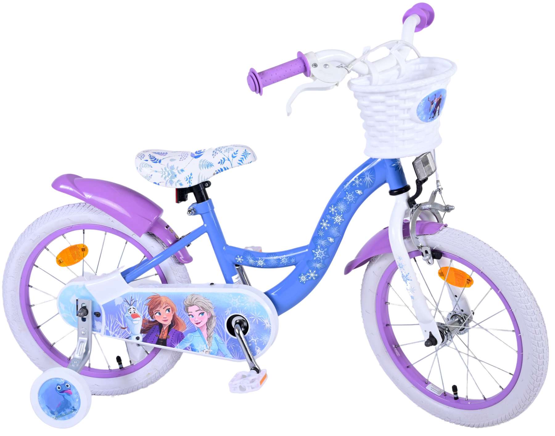 Disney Frost Barncykel 16 tum, Blå/Lila - Lilla Cykelbutiken