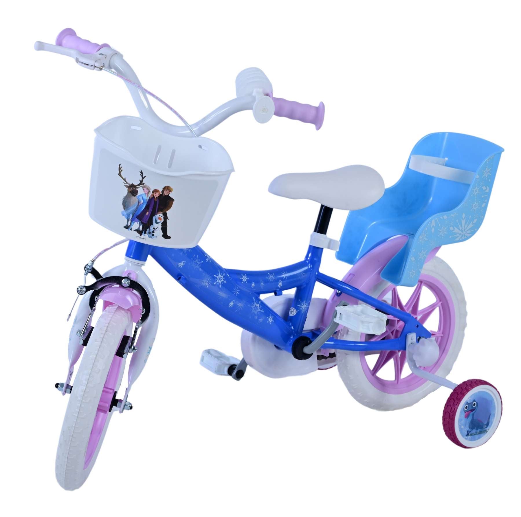Disney Frozen Barncykel 12 tum, Blå - Lilla Cykelbutiken