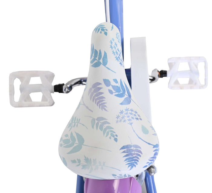 Disney Frozen 2 Barncykel 12 tum, dubbla handbromsar, Lila - För barn 3-4 år