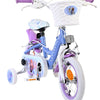 Disney Frozen 2 Barncykel 12 tum, dubbla handbromsar, Lila - För barn 3-4 år
