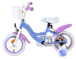 Disney Frozen 2 Barncykel 12 tum, dubbla handbromsar, Lila - För barn 3-4 år