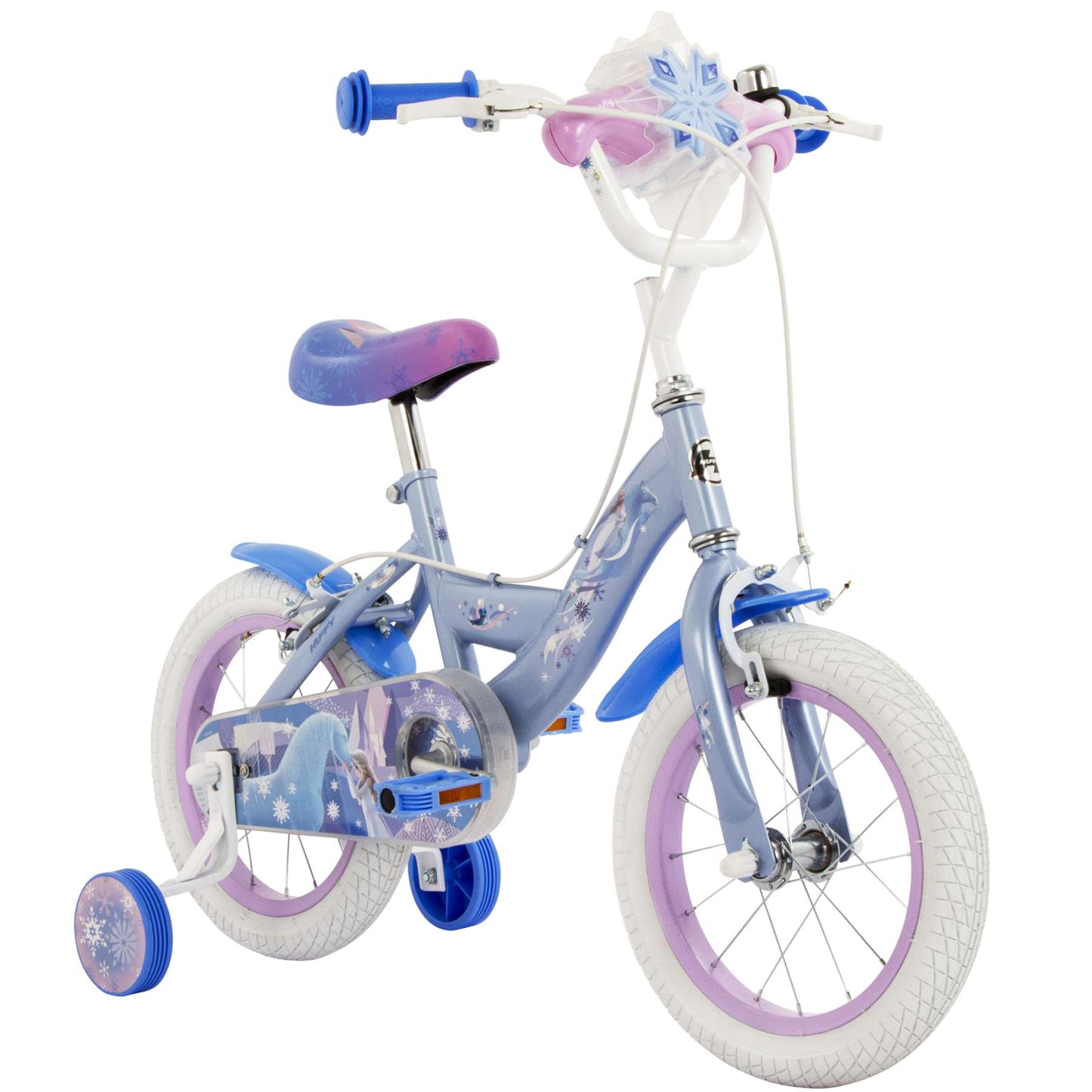 Disney Frozen 2 Kids' Blue/Purple 14 tum – Barncykel med två handbromsar