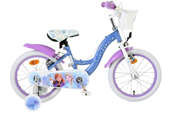 Volare Disney Frozen 2 Barncykel 16 tum, dubbla handbromsar, Lila - För barn 4-6 år