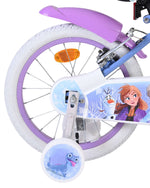 Volare Disney Frozen 2 Barncykel 16 tum, dubbla handbromsar, Lila - För barn 4-6 år