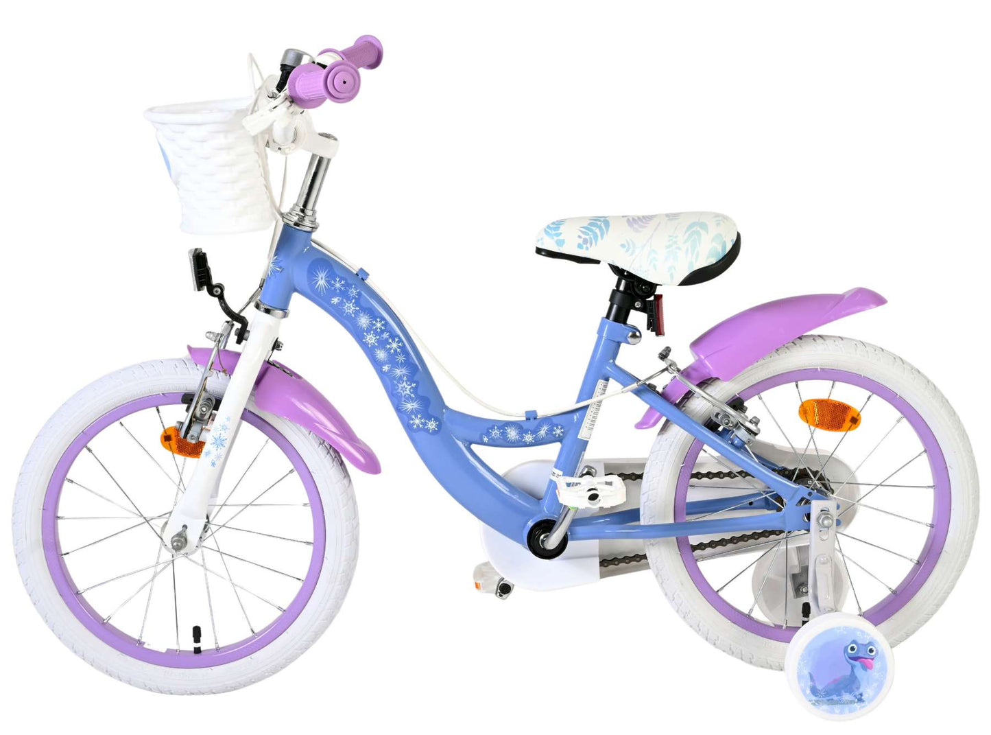 Volare Disney Frozen 2 Barncykel 16 tum, dubbla handbromsar, Lila - För barn 4-6 år