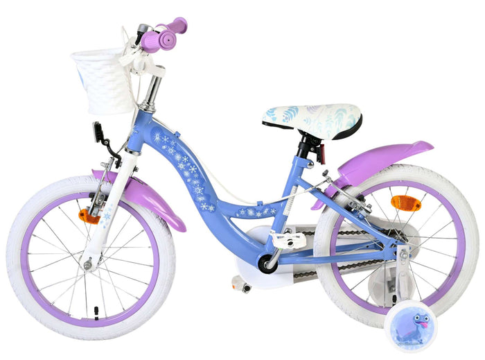 Volare Disney Frozen 2 Barncykel 16 tum, dubbla handbromsar, Lila - För barn 4-6 år