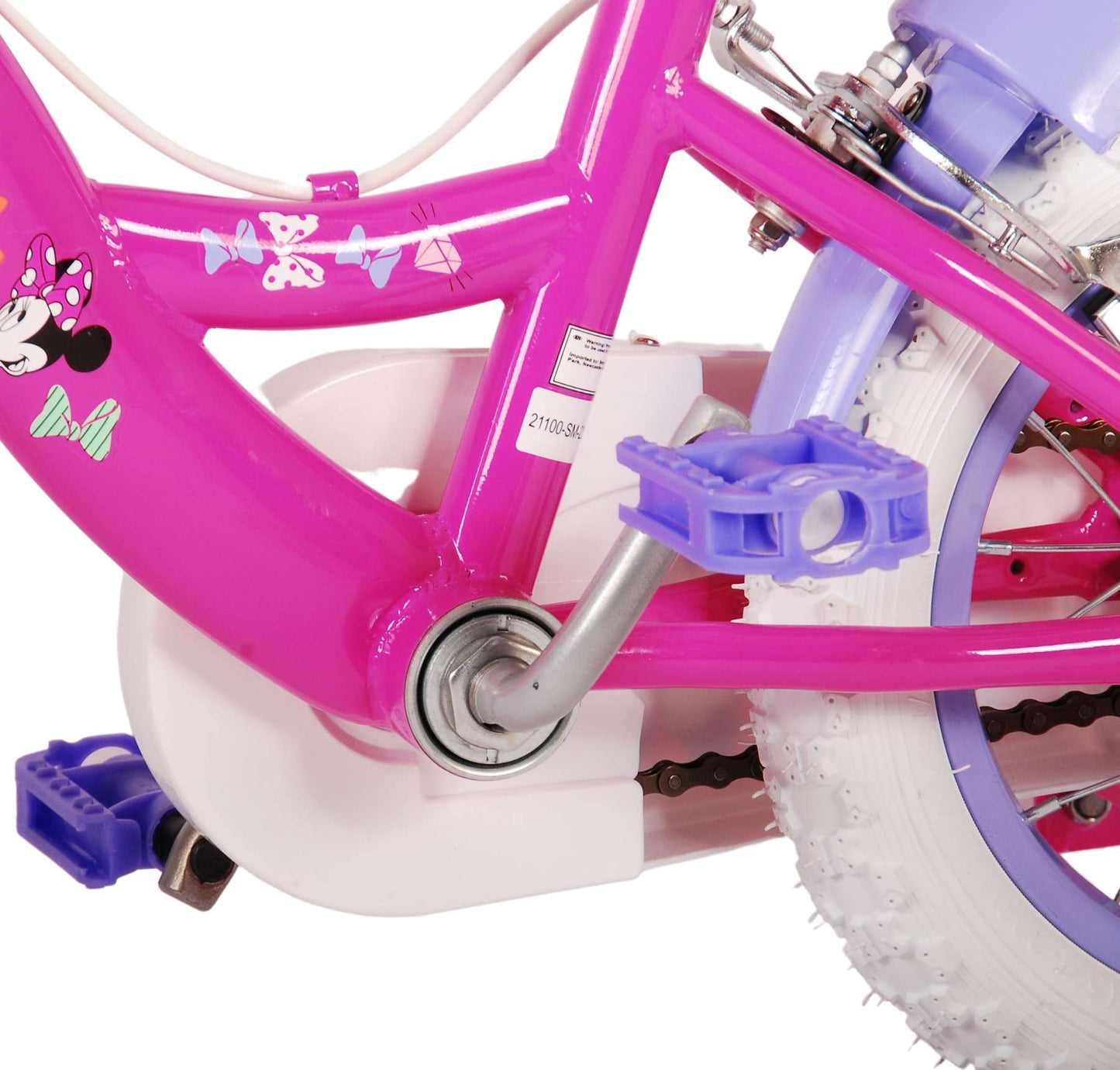 Disney Minnie Barncykel Två Handbromsar 12 tum, Rosa - Lilla Cykelbutiken