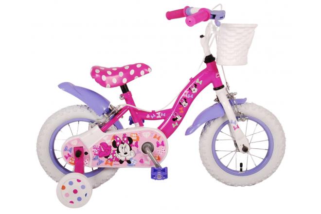 Disney Minnie Barncykel Två Handbromsar 12 tum, Rosa - Lilla Cykelbutiken
