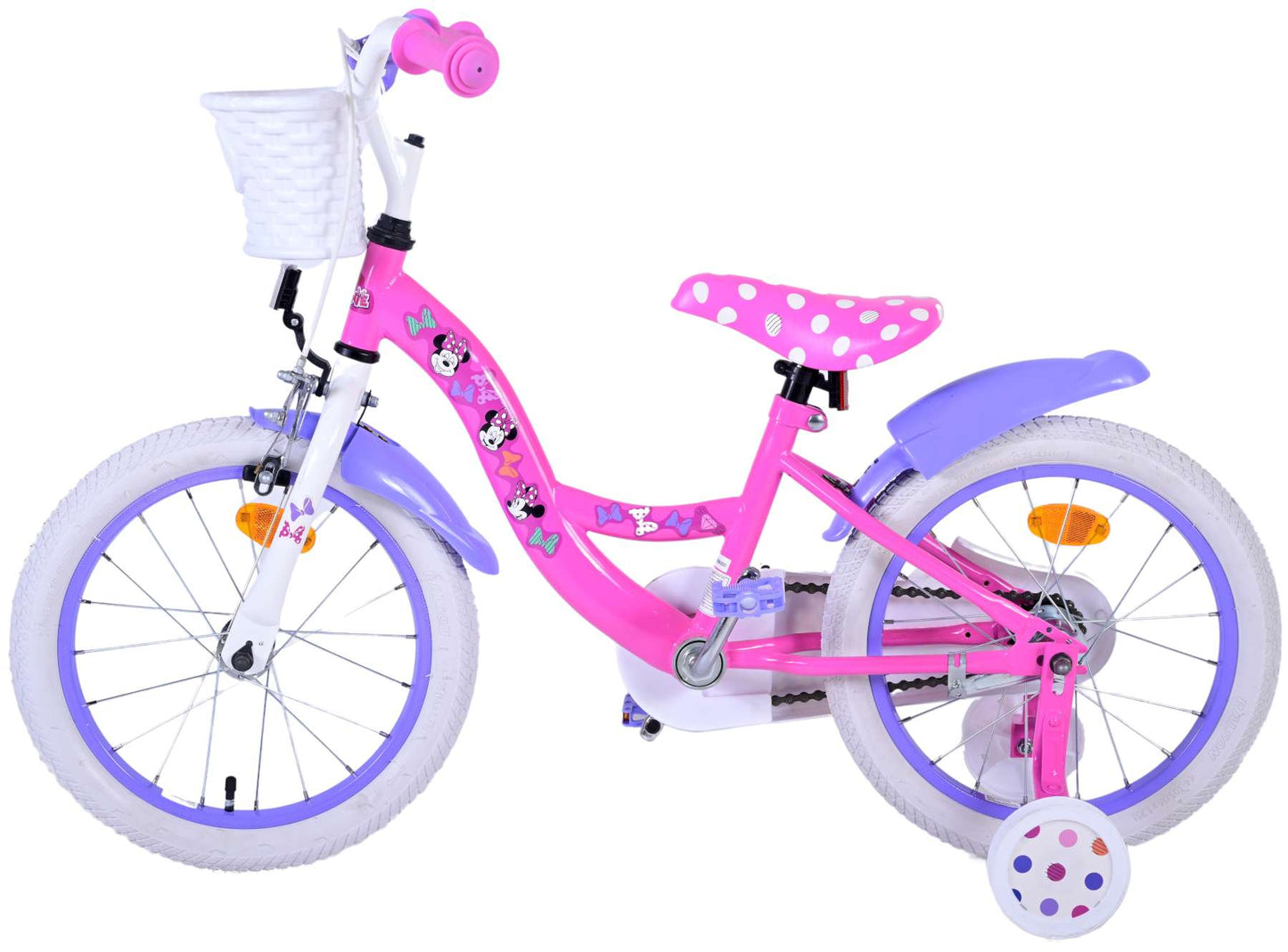 Disney Minnie Barncykel Två Handbromsar 12 tum, Rosa - Lilla Cykelbutiken