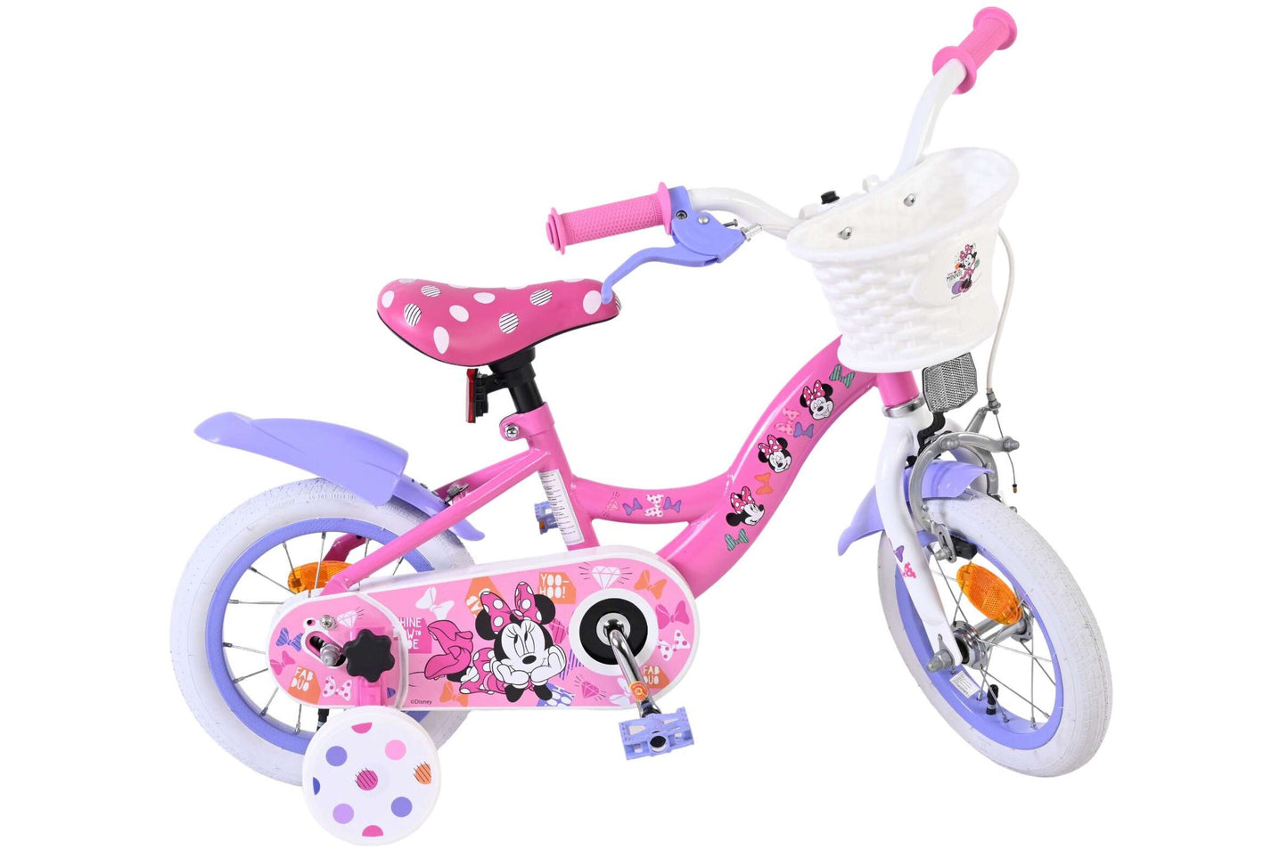 Disney Minnie 12 tum barncykel, Rosa - För barn 3-4 år