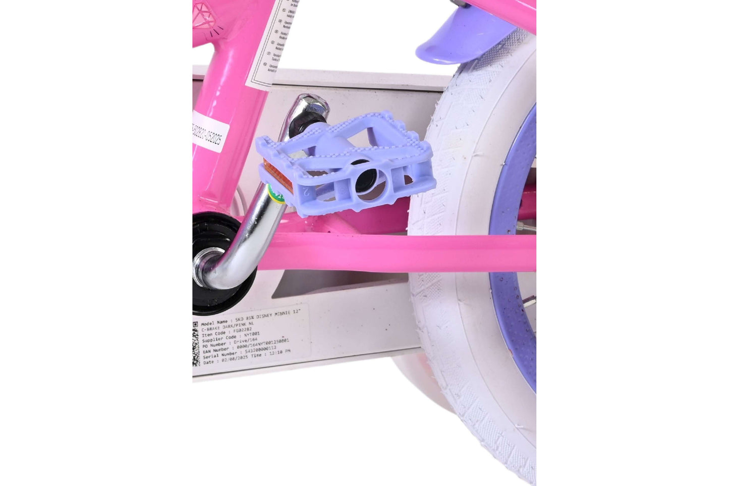Disney Minnie 12 tum barncykel, Rosa - För barn 3-4 år