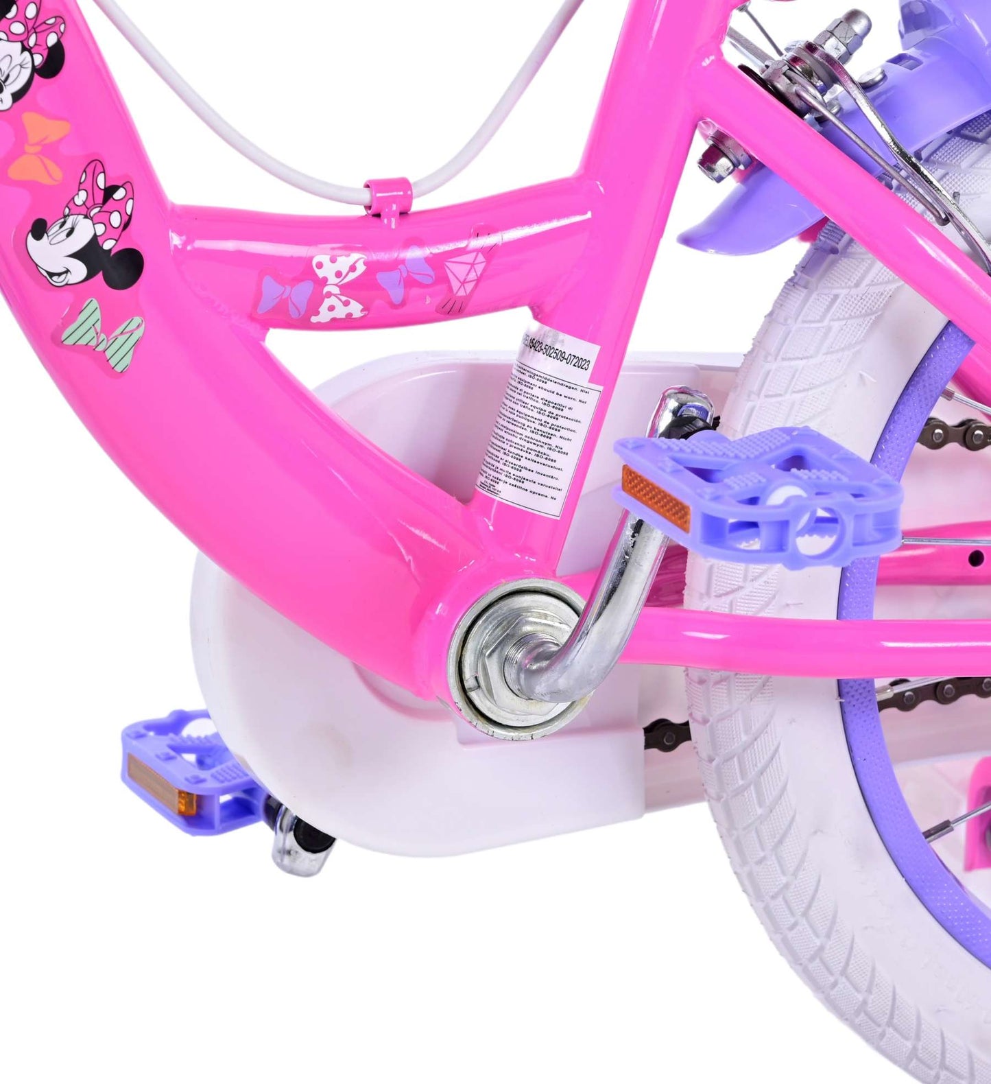 Disney Minnie Barncykel Två Handbromsar 14 tum, Rosa - Lilla Cykelbutiken