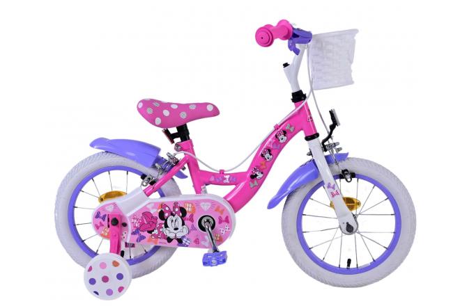 Disney Minnie Barncykel Två Handbromsar 14 tum, Rosa - Lilla Cykelbutiken