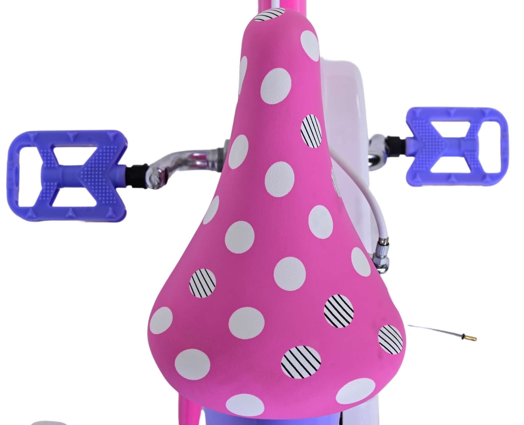 Disney Minnie Barncykel Två Handbromsar 14 tum, Rosa - Lilla Cykelbutiken