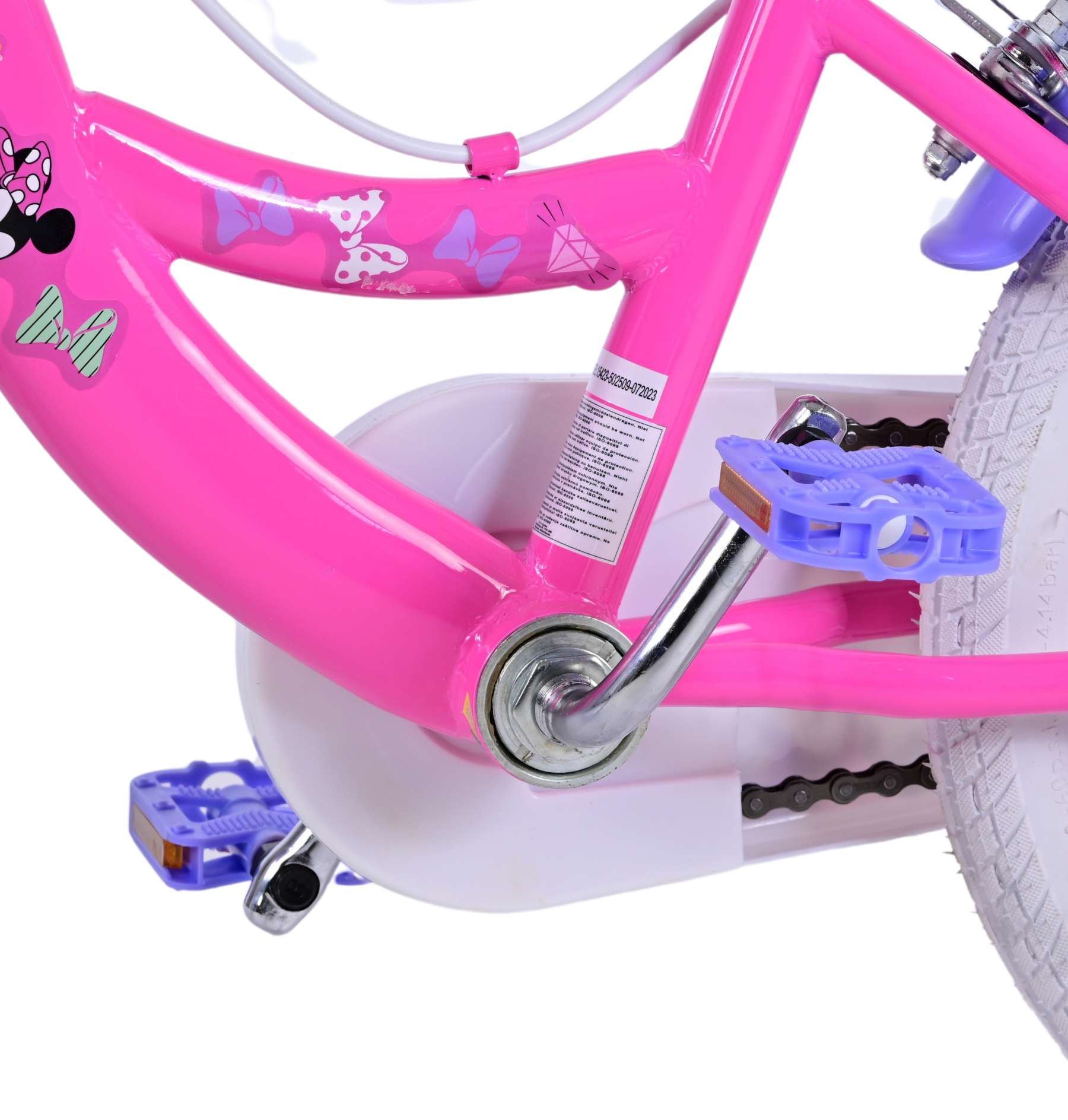 Disney Minnie Barncykel Två Handbromsar 16 tum, Rosa - Lilla Cykelbutiken