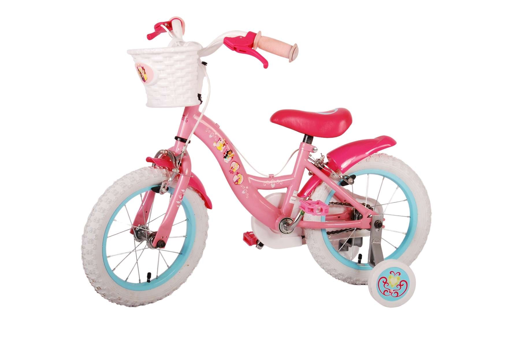 Disney Princess Barncykel Två Handbromsar 14 tum, Rosa - Lilla Cykelbutiken