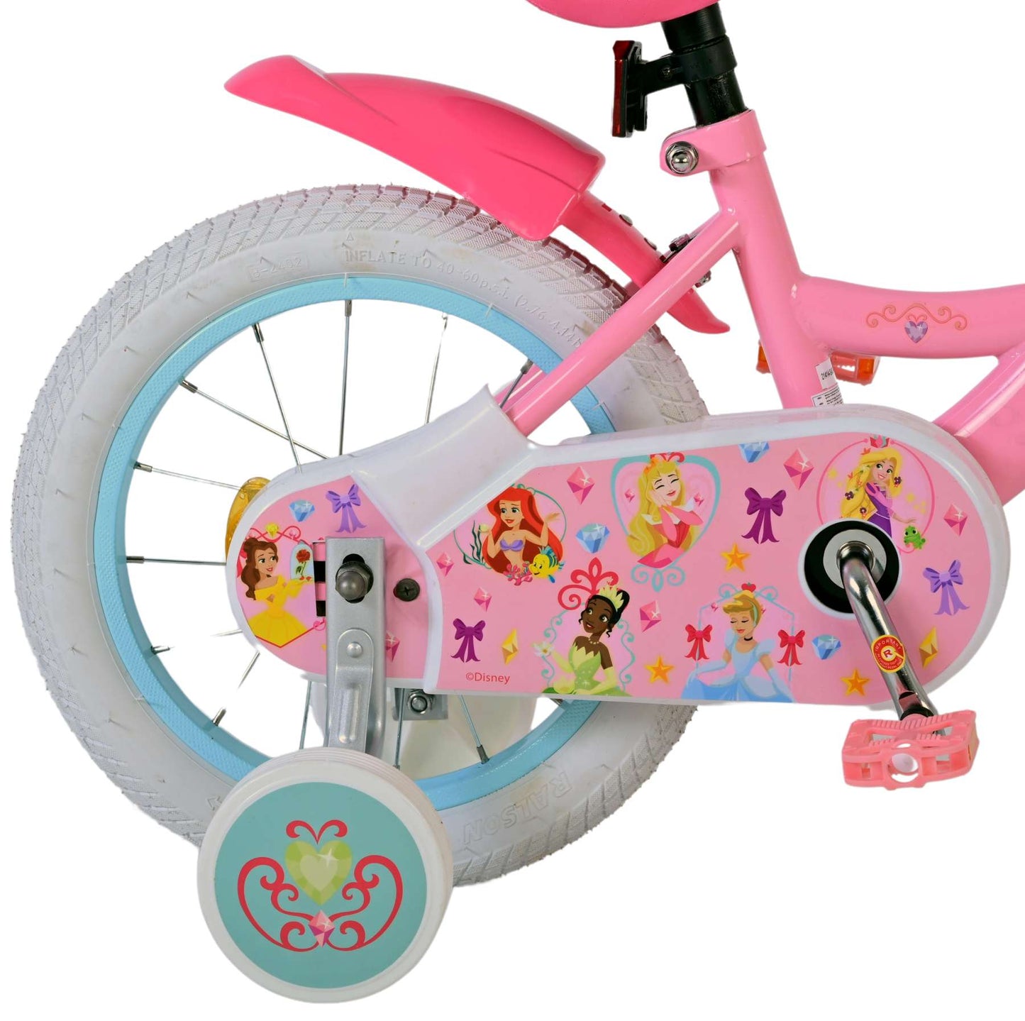 Disney Princess Barncykel 14 tum, Rosa - Lilla Cykelbutiken