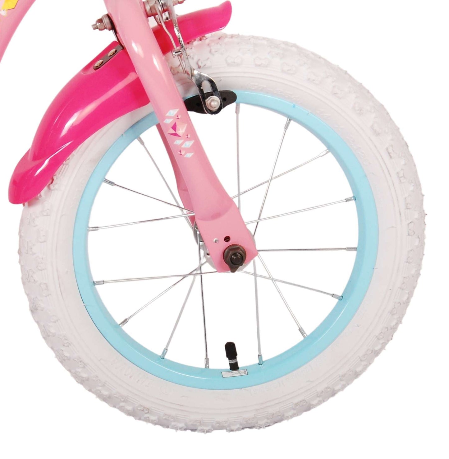 Disney Princess Barncykel Två Handbromsar 14 tum, Rosa - Lilla Cykelbutiken