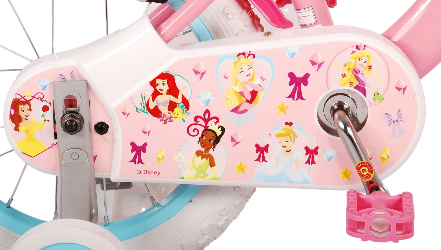 Disney Princess Barncykel Två Handbromsar 14 tum, Rosa - Lilla Cykelbutiken
