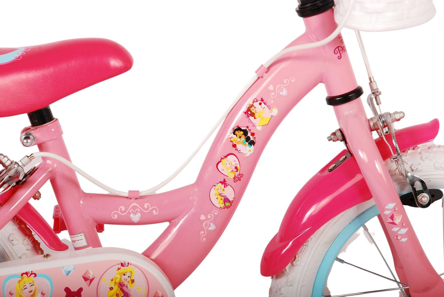 Disney Princess Barncykel Två Handbromsar 14 tum, Rosa - Lilla Cykelbutiken