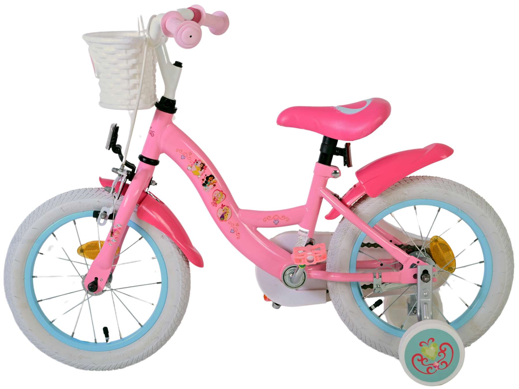 Disney Princess Barncykel 14 tum, Rosa - Lilla Cykelbutiken