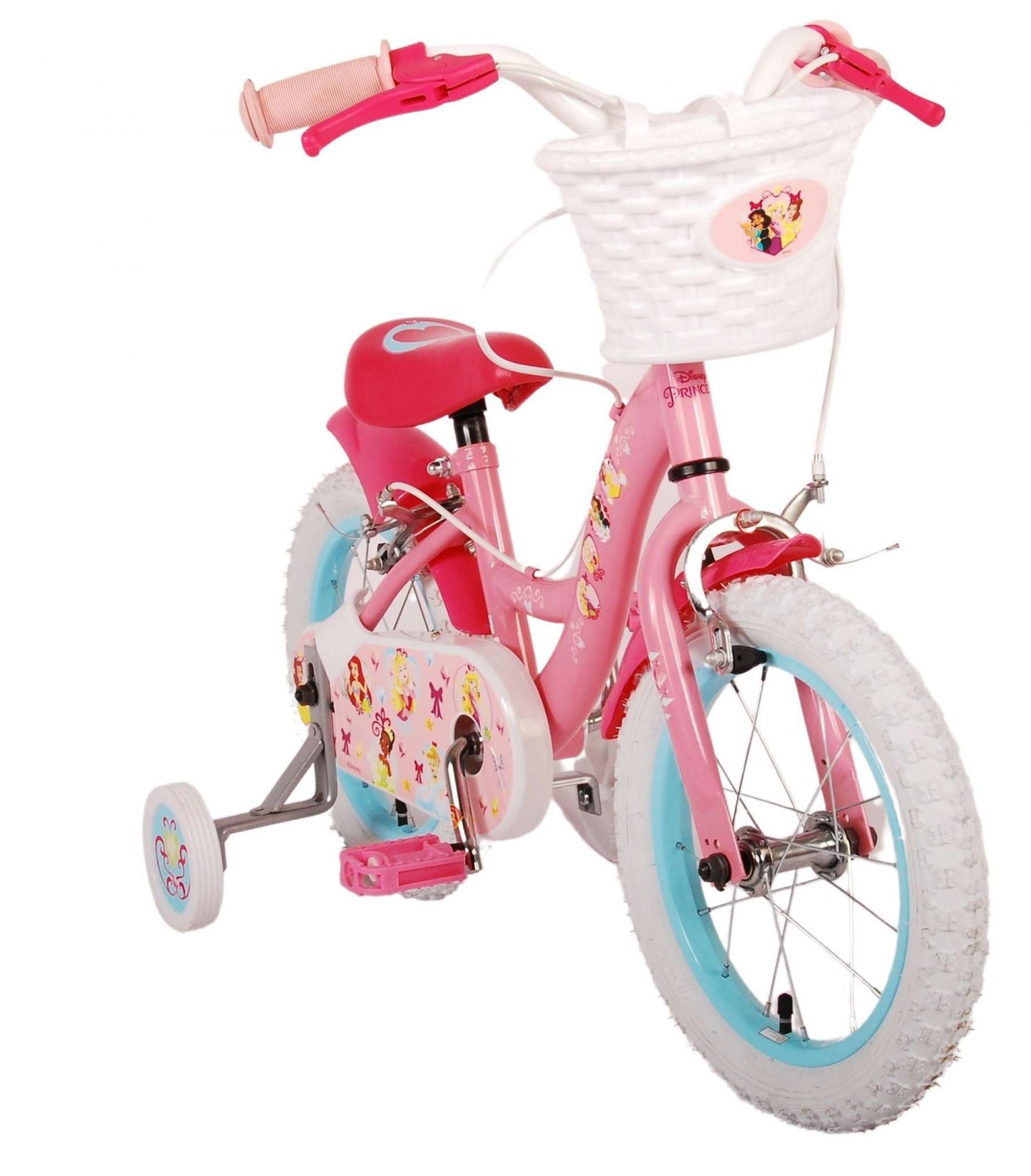 Disney Princess Barncykel Två Handbromsar 14 tum, Rosa - Lilla Cykelbutiken