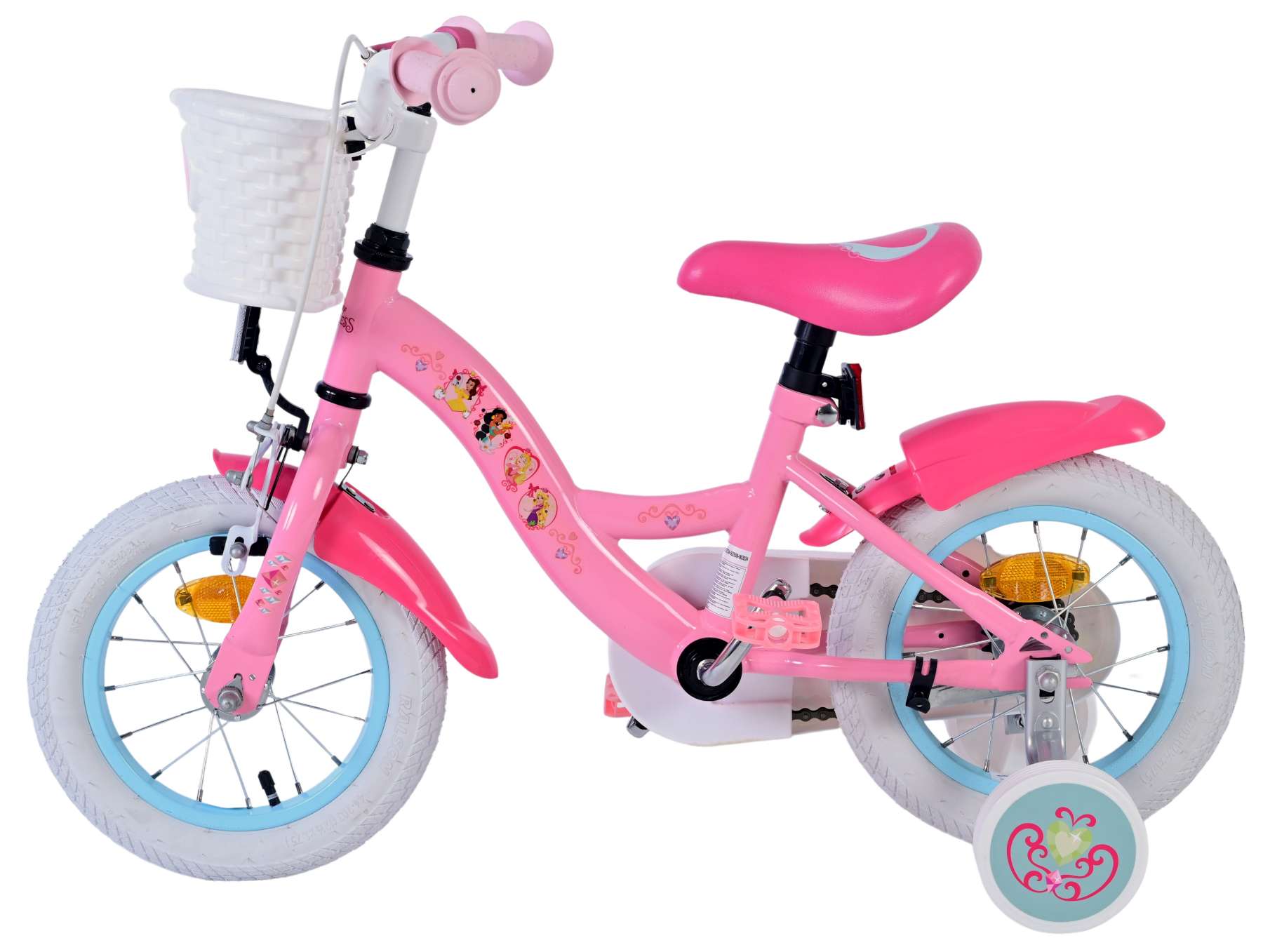 Disney Princess Barncykel 12 tum, Rosa - Lilla Cykelbutiken