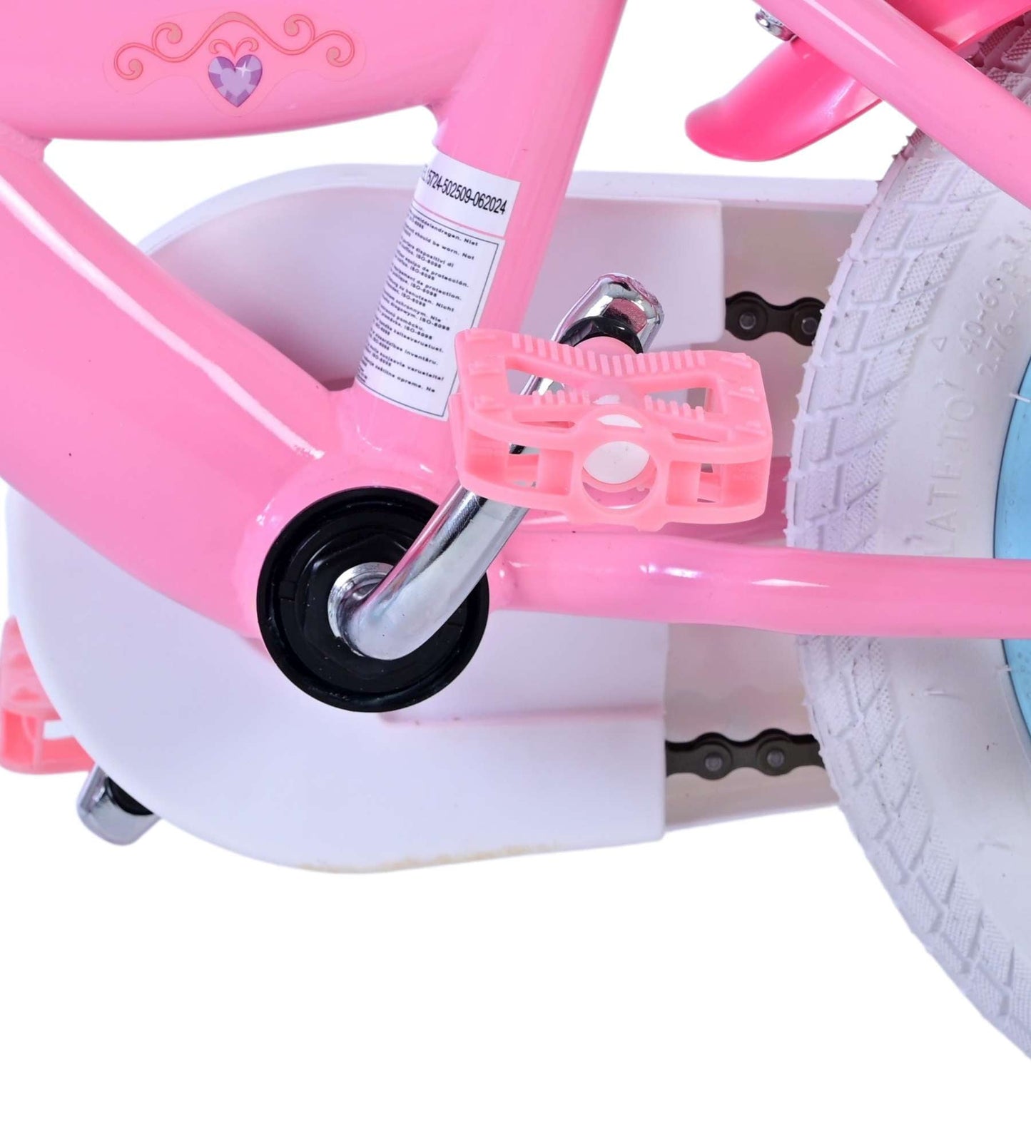 Disney Princess Barncykel 12 tum, Rosa - Lilla Cykelbutiken
