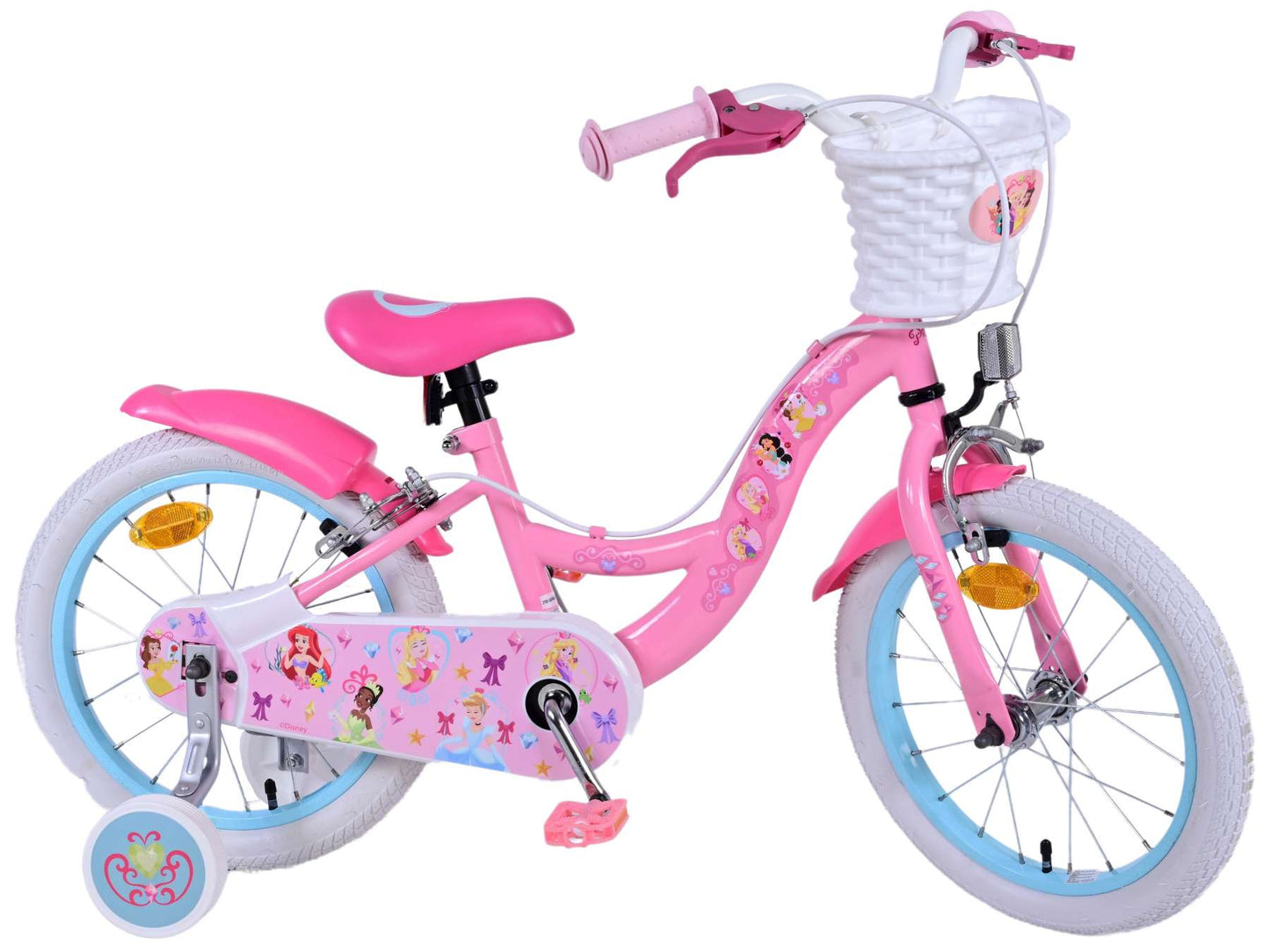 Disney Princess Barncykel Två Handbromsar 16 tum, Rosa - Lilla Cykelbutiken
