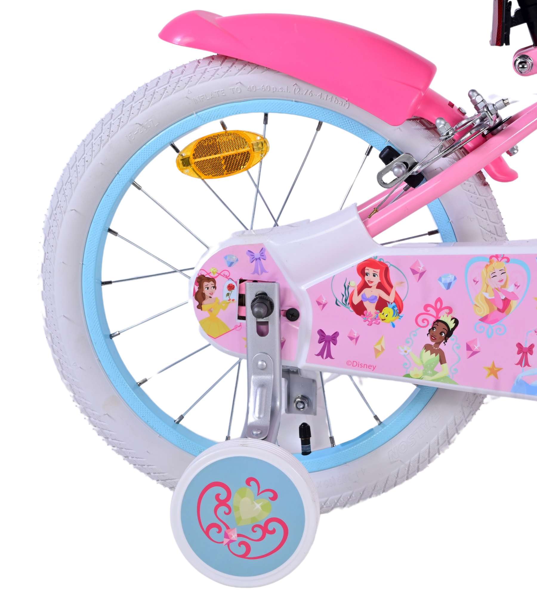 Disney Princess Barncykel Två Handbromsar 16 tum, Rosa - Lilla Cykelbutiken