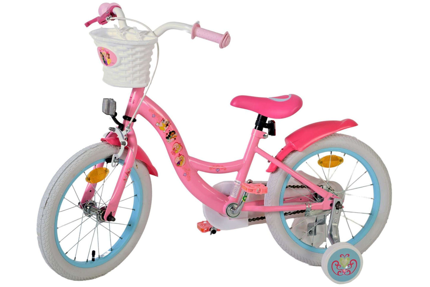 Disney Princess cykel 16 tum – Barncykel med handbroms & stödhjul