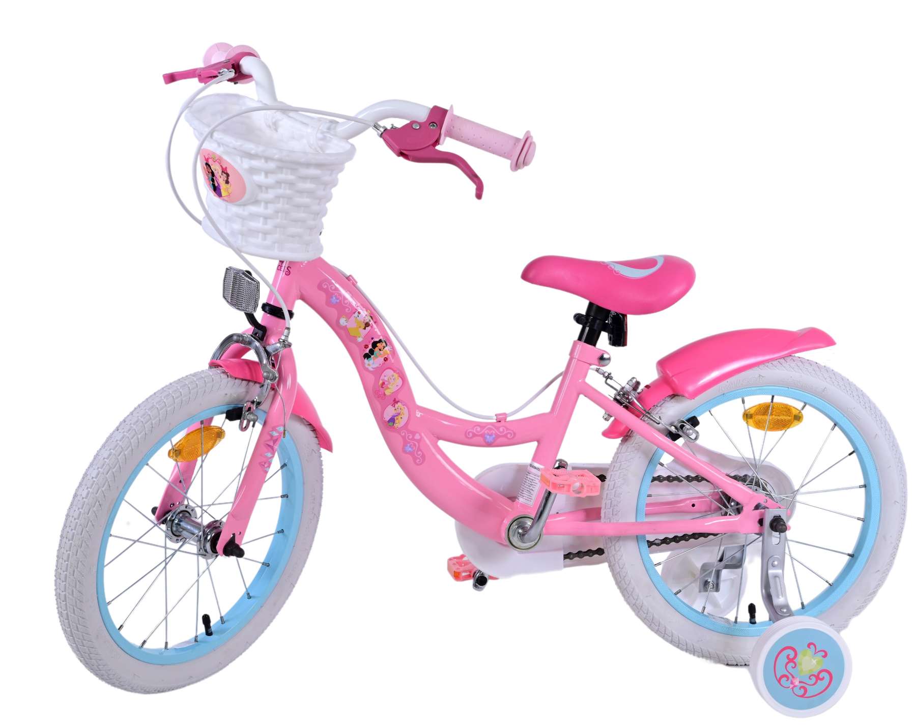 Disney Princess Barncykel Två Handbromsar 16 tum, Rosa - Lilla Cykelbutiken