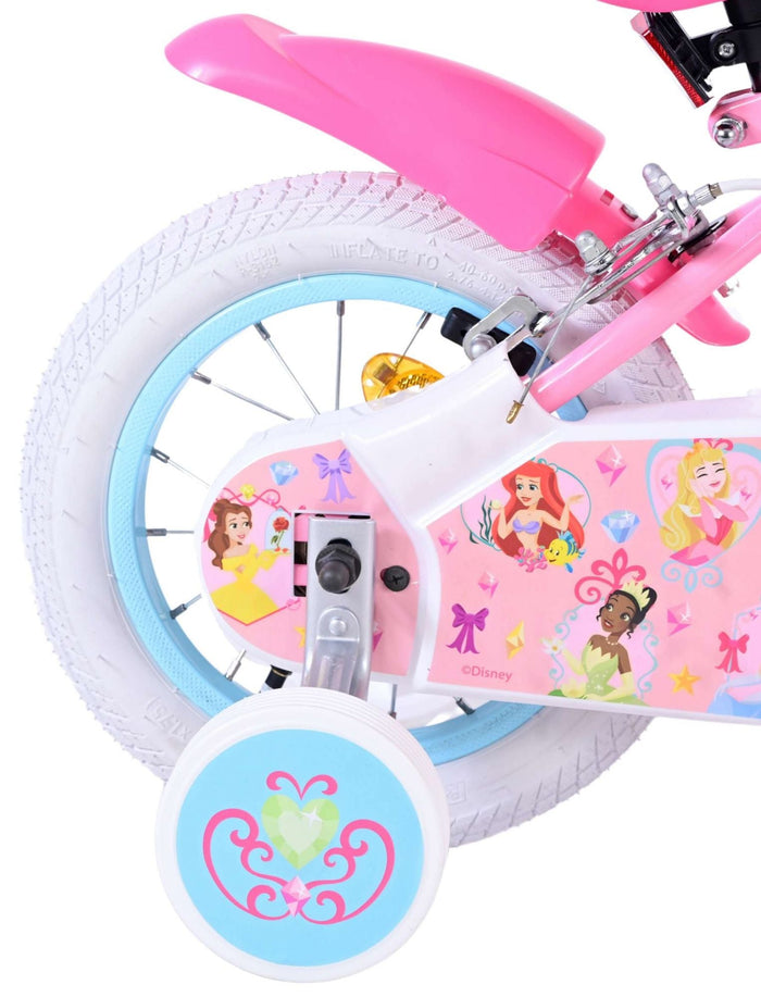 Disney Princess Barncykel Två Handbromsar 12 tum, Rosa - Lilla Cykelbutiken