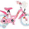 Disney Princess 14 Tum Barncykel, Rosa med Korg & Stödhjul - För barn 3-5 år