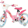 Disney Princess 14 Tum Barncykel, Rosa med Korg & Stödhjul - För barn 3-5 år