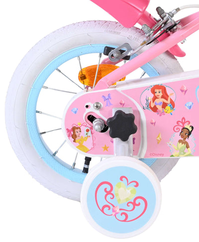 Disney Princess Barncykel 12 tum, dubbla handbromsar, Rosa - För barn 3-4 år