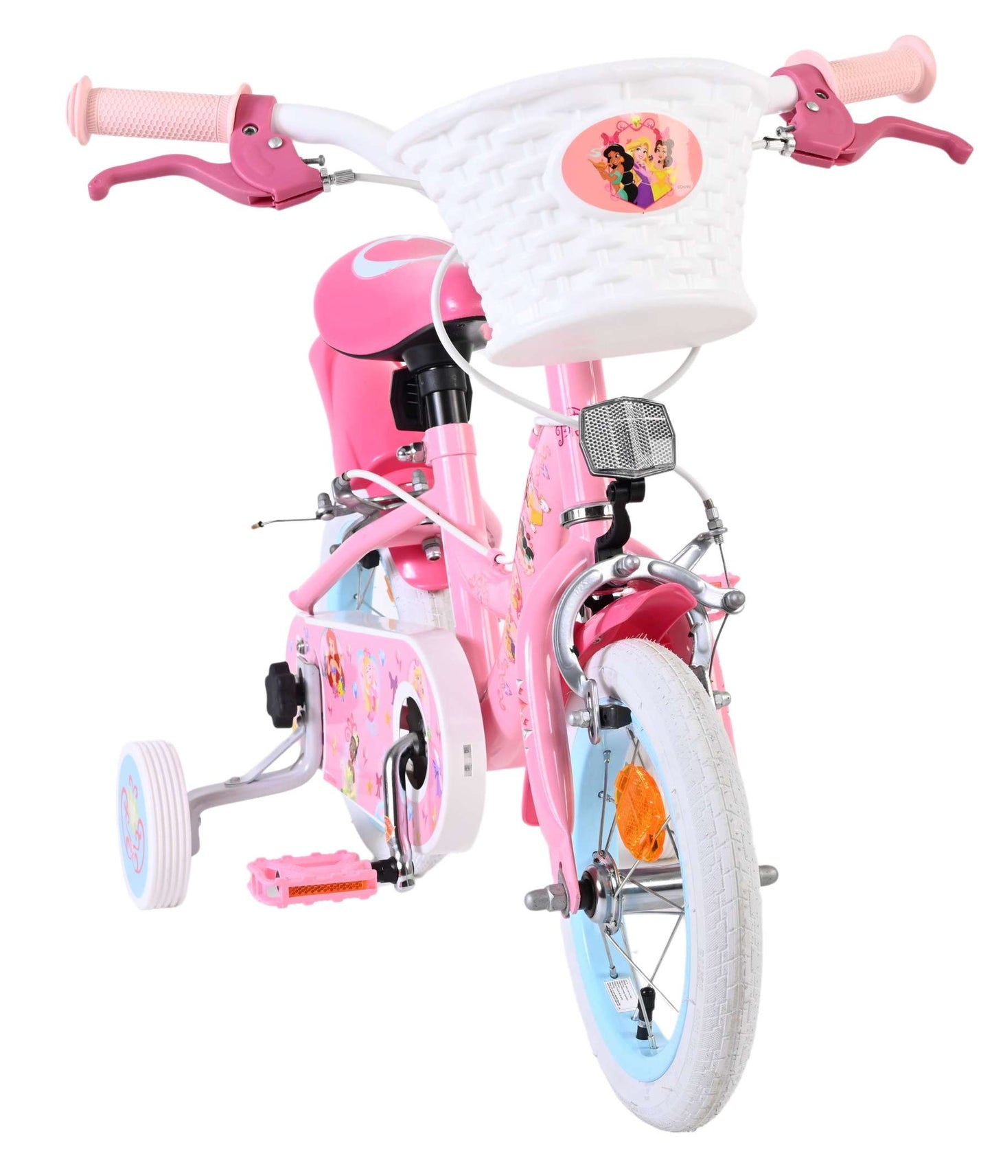 Disney Princess Barncykel 12 tum, dubbla handbromsar, Rosa - För barn 3-4 år