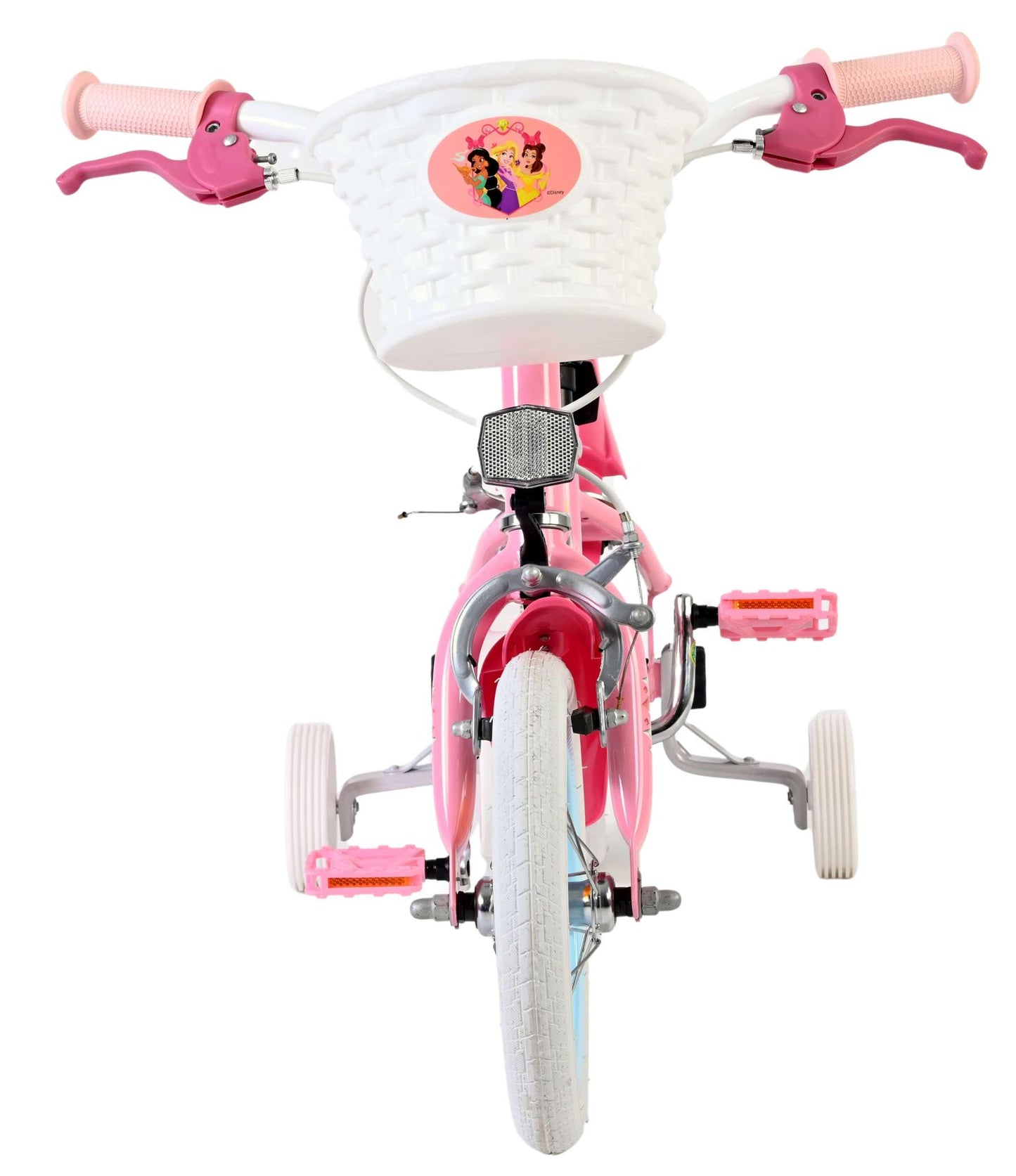 Disney Princess Barncykel 12 tum, dubbla handbromsar, Rosa - För barn 3-4 år