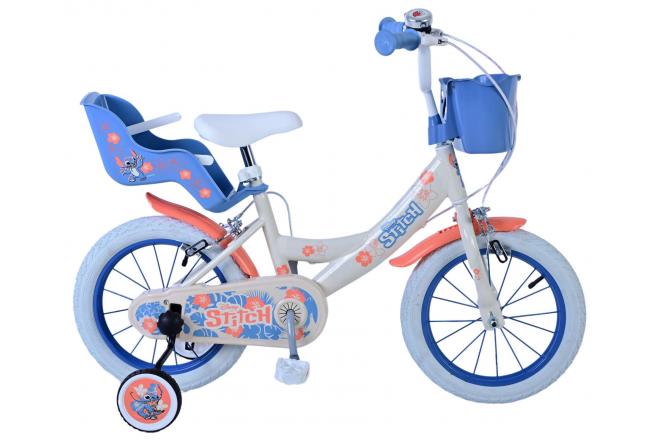 Disney Stitch Barncykel Två Handbromsar, 14 tum - Lilla Cykelbutiken