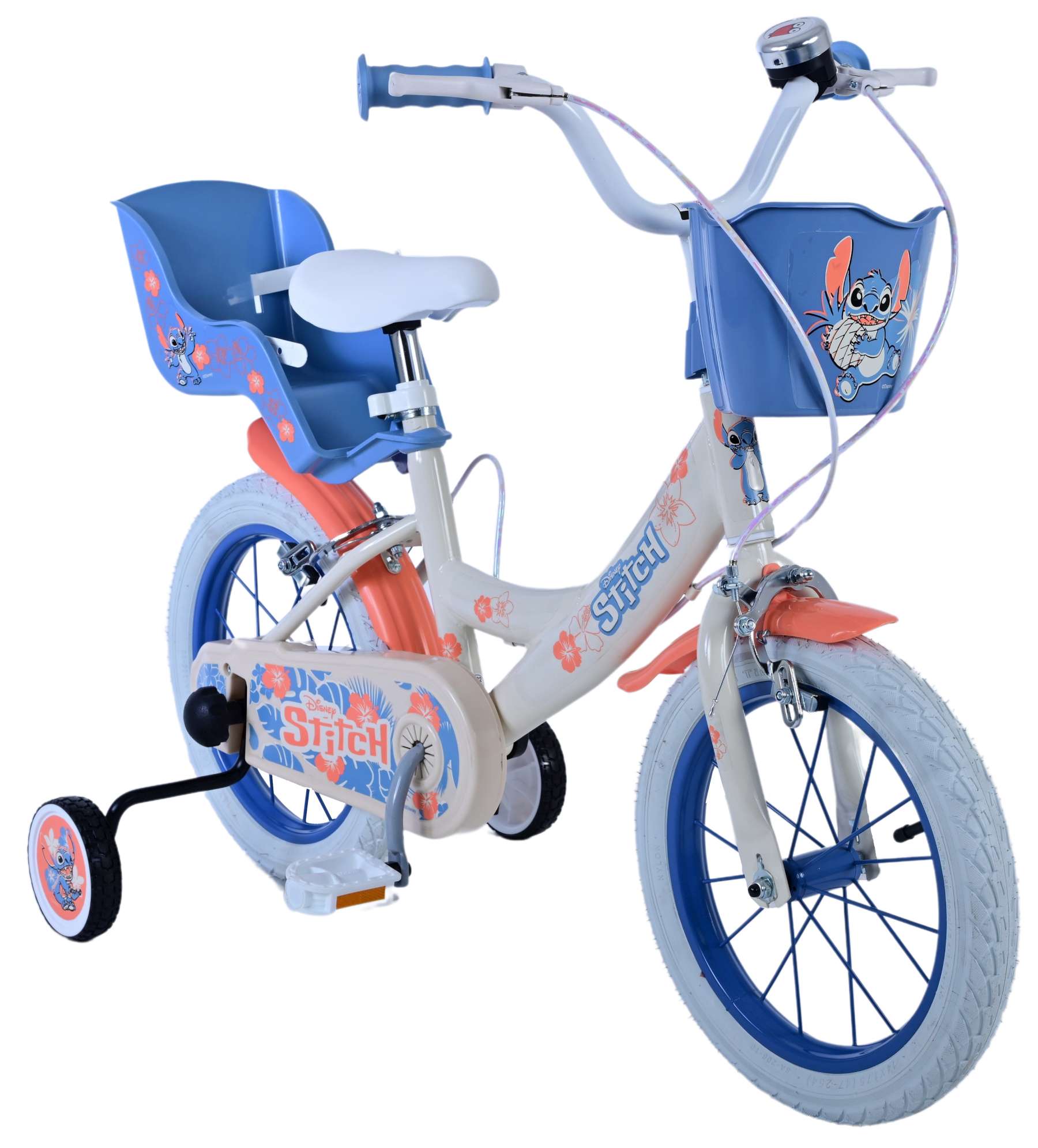 Disney Stitch Barncykel Två Handbromsar, 14 tum - Lilla Cykelbutiken