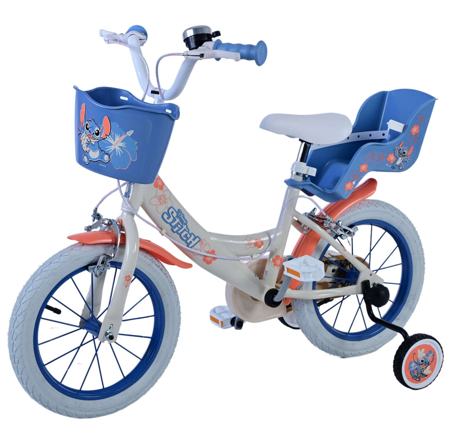 Disney Stitch Barncykel Två Handbromsar, 14 tum - Lilla Cykelbutiken