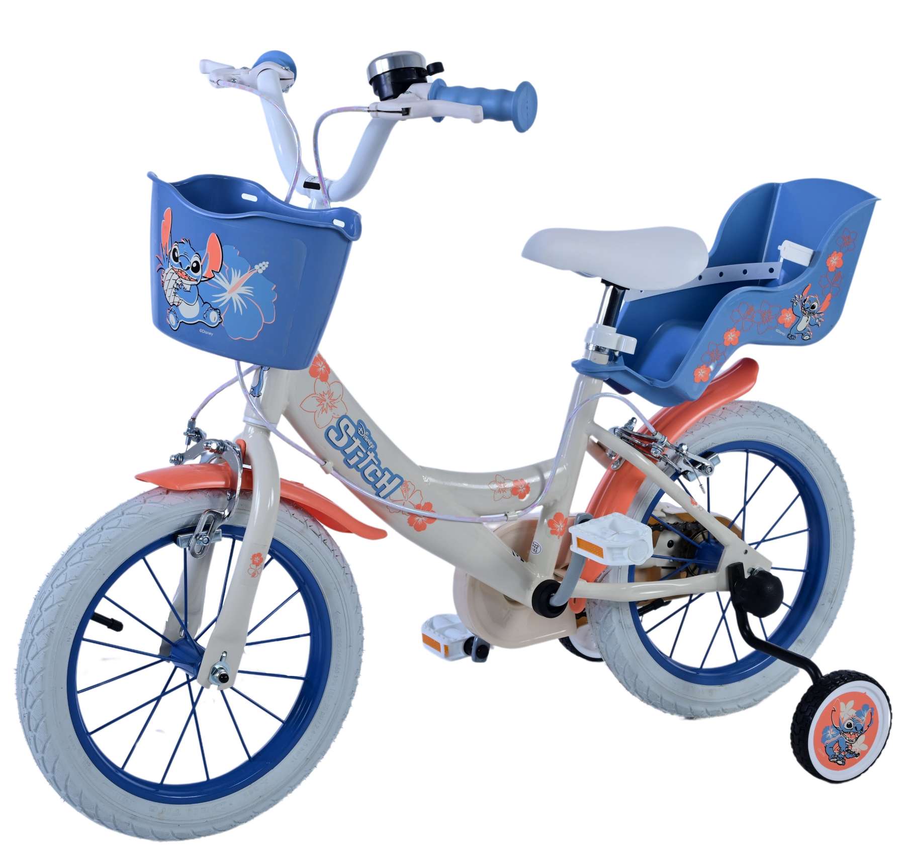 Disney Stitch Barncykel Två Handbromsar, 14 tum - Lilla Cykelbutiken