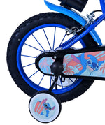 Disney Stitch Barncykel Två Handbromsar 14 tum, Blå - Lilla Cykelbutiken