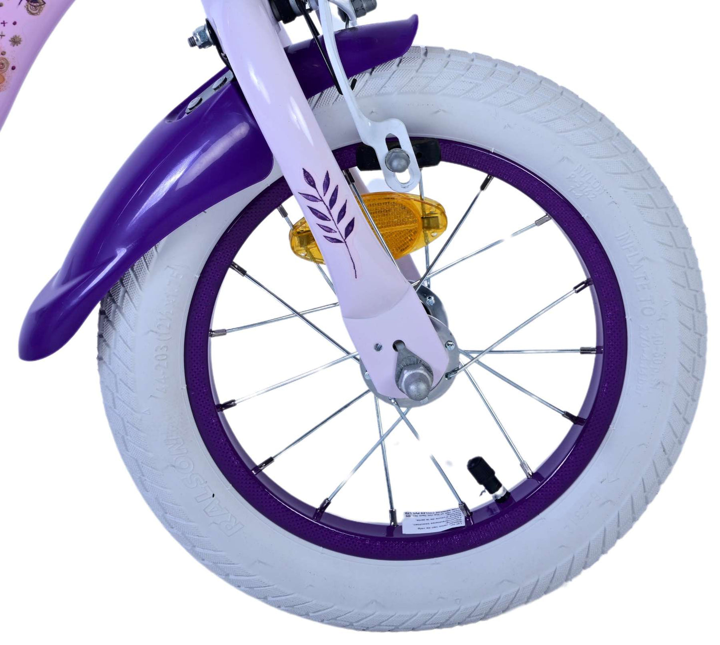 Disney Wish Barncykel Två Handbromsar 12 tum, Lila - Lilla Cykelbutiken