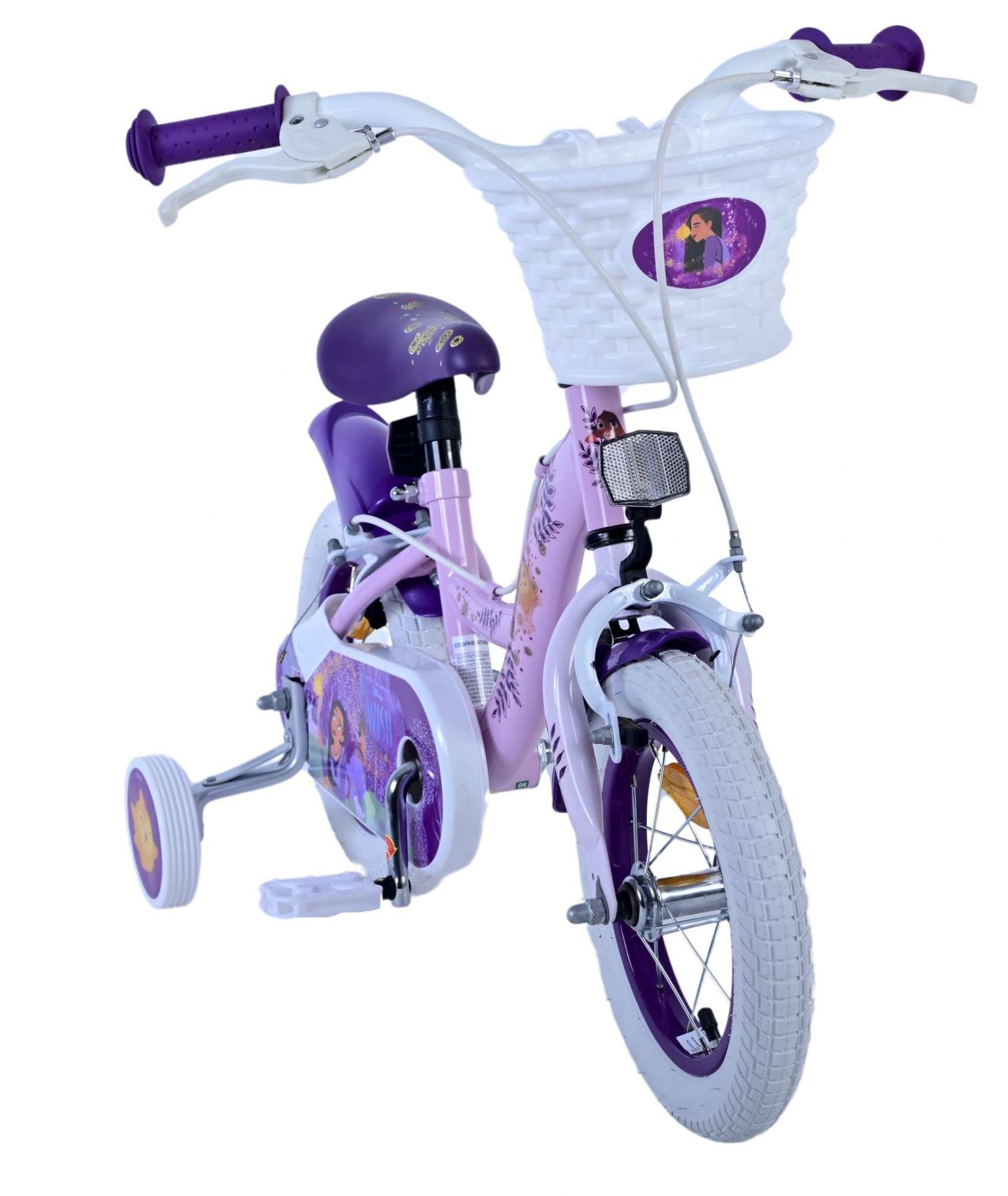Disney Wish Barncykel Två Handbromsar 12 tum, Lila - Lilla Cykelbutiken